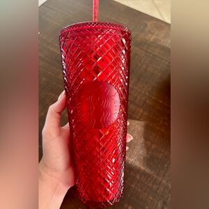 Red Starbucks jeweled Holiday cup 24oz
